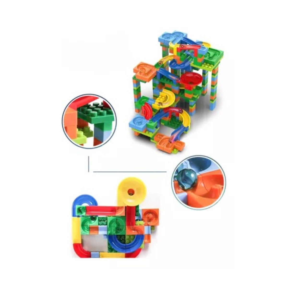 Pista De Corrida Labirinto Rola Bola 221 Peças - Ark Toys Pista De Corrida Labirinto Rola Bola 221 Peças - Ark Toys